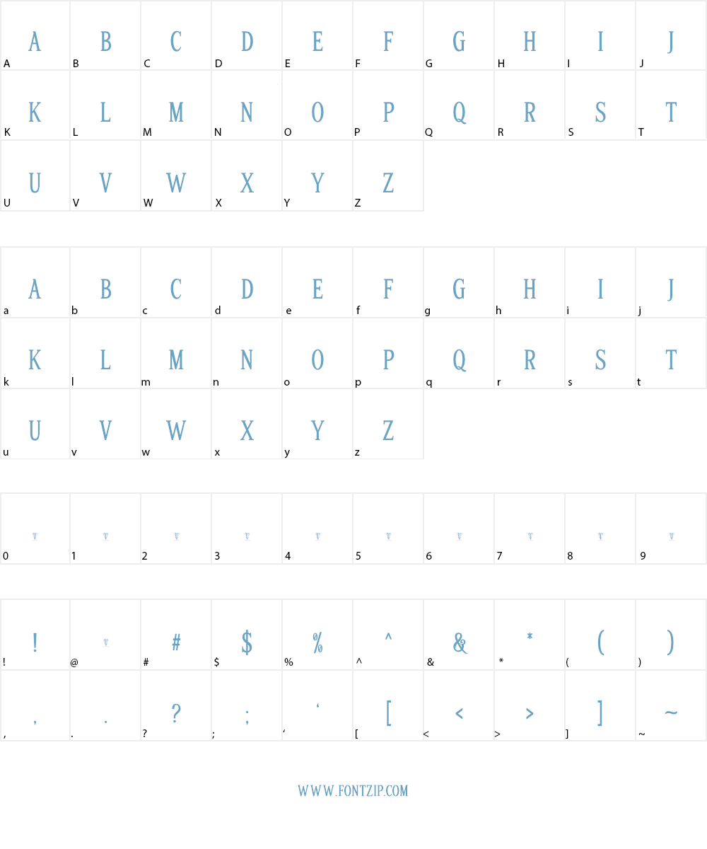 Chadlershire demo Font Character